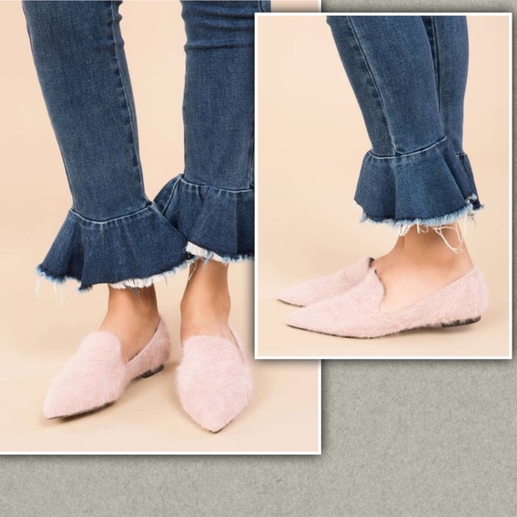 𑁍POL Mohair Flats in Dusty Pink𑁍 - Picture 3 of 7